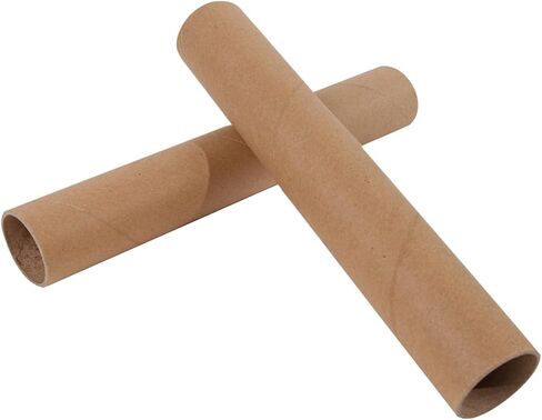 12 PCS Cardboard Tubes for Crafts Two Size, Empty Toilet Paper Rolls for Art Projects, DIY Brown Crafting Paper Roll for Classrooms Dioramas Decorations, 5pcs 1.37x15.7In and 5pcs 1.77x15.7In in Kuwait