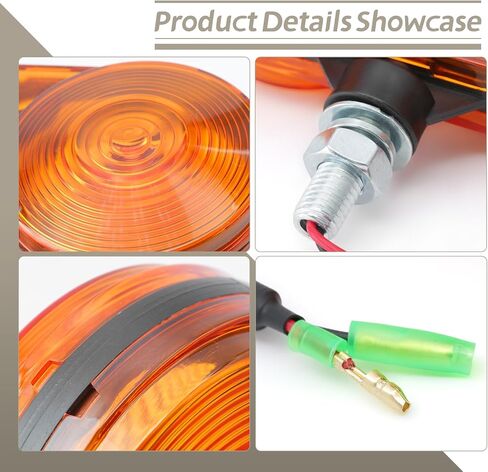 K2871-62620 Tail Light Assembly Compatible with Kubota Tractors BX1860 BX1870 BX1870-1 BX2370-1 BX2660 BX2670-1 BX24 BX25 B26, Replace K2581-62610 K2871-62610 Amber hazard Taillight in Kuwait