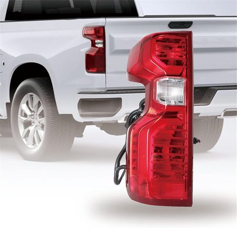 WFLNHB Left Side Tail Light Assembly Replacement for 2019-2021 Chevy Silverado 1500 Driver Side Rear Brake Lamp GM2800308 84752978 in Kuwait