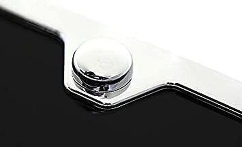 Au-TOMOTIVE GOLD, INC. Officially Licensed Chrome Logo on Black Acrylic License Plate Kit for Cadillac in Kuwait