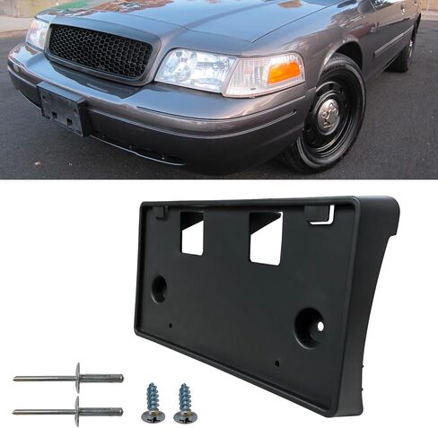 Front Bumper License Plate Frame Bracket Holder Fits for 1998-2011 Ford Crown Victoria Replace 6W7Z-17A385-AA FO1068104 in Kuwait