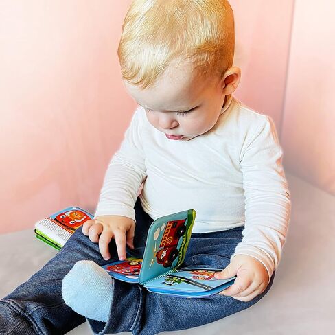 Floating Baby Bath Books - Transport Themed Bath Books for Babies, Infants - Waterproof, Mold-Free Bath Toys for Learning & Early Education in Saudi Arabia