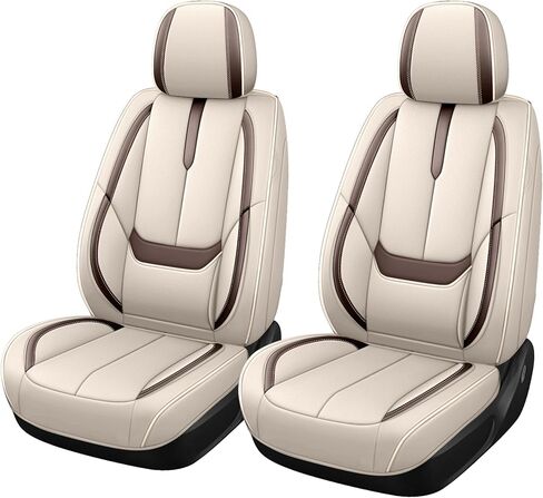 أغطية مقاعد مخصصة لسيارة Mercedes-Benz GLC 300 2017-2025، جلد مقاوم للتآكل والبقع، تصميم ناعم مسامي لراحة دائمة (5 مقاعد فاخرة، بيج بني) in Kuwait