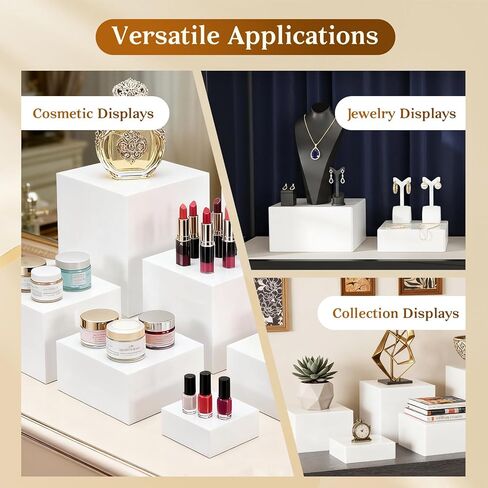 Dessert Table Display Set,6pcs Buffet Risers,Dessert Table Display Set,White Buffet Risers,Acrylic Boxes For DisplayWhite,DessertTable DisplaySet,Cube Boxes NestingRisers(8"-7"-6"-5"-4"-4") in Saudi Arabia