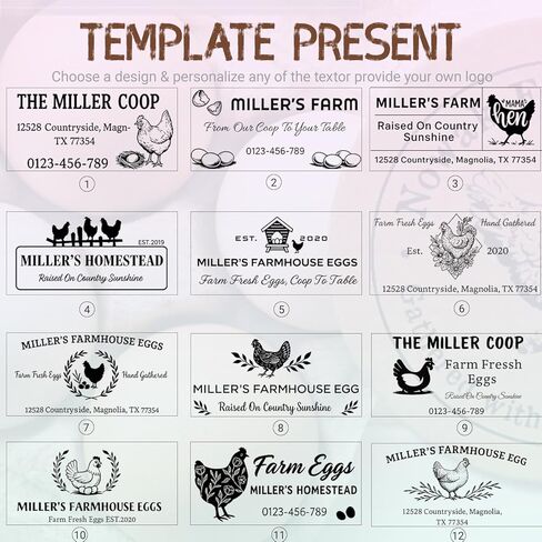 Custom Egg Carton Stickers Roll – Personalized Labels for Farm Fresh Eggs – Multiple Sizes & Shapes – Self-Adhesive, Bulk Customizable Egg Packaging Stickers (50-1000pcs) (Option 2) in Saudi Arabia