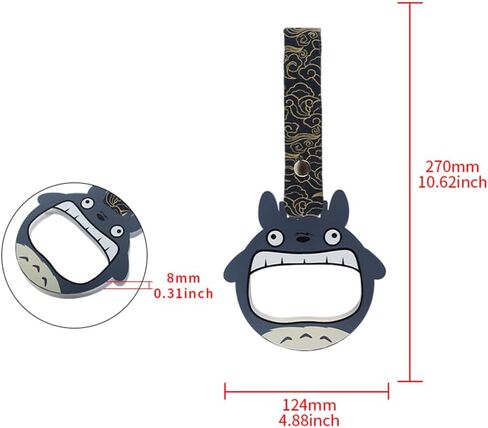 Q1-TECH, JDM Tsurikawa Ring Japanese Subway Train Bus Car Handle Cute Anime Cartoon Handle Hand Strap Rear Front Bumper Warning Rings Drift Charm Drift Car Accessory (Tot-BKL) in Saudi Arabia