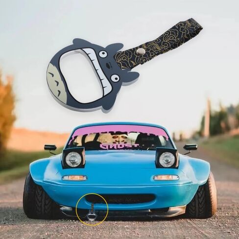 Q1-TECH, JDM Tsurikawa Ring Japanese Subway Train Bus Car Handle Cute Anime Cartoon Handle Hand Strap Rear Front Bumper Warning Rings Drift Charm Drift Car Accessory (Tot-BKL) in Saudi Arabia