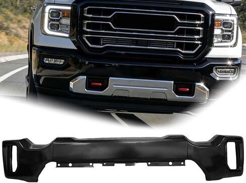 BST BSSP Black Front Bumper Face Bar Replacement for GMC Sierra 2500 3500 HD 2020-2023 w/Parking Sensor & Fog Light Holes, Split 3pcs Front Bumper in Kuwait