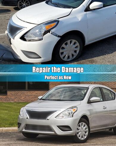 1Pair Front Bumper Bracket Mount Driver and Passenger Side Fit for Nissan Versa 2012 2013 2014 2015 2016 2017 2018 2019, Replace 62225-3BA0A 62224-3BA0A in Kuwait