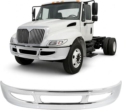 ALMULOO Front Bumper Compatible with 2009-2015 International 4300 4200 4400 8600 TranStar Durastar Base Chrome in Kuwait