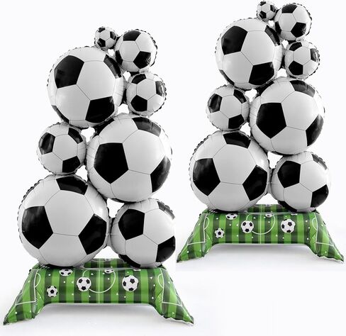 2PCS Giant Soccer Balloons, 59 Inch Standing Soccer Balloons Set for Party Decorations, Sports Theme Birthday, Game Day Celebration, Outdoor & Indoor Photo Backdrop in Saudi Arabia