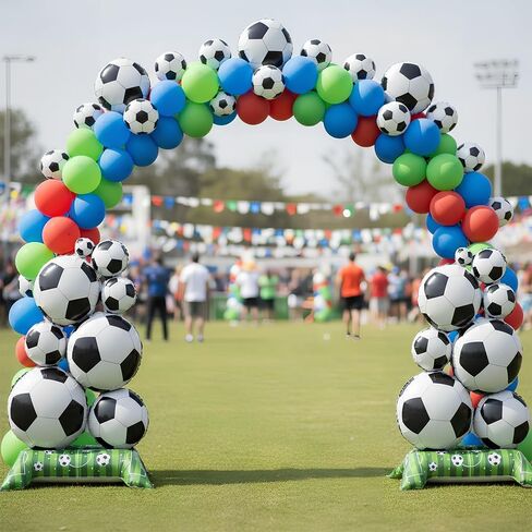 2PCS Giant Soccer Balloons, 59 Inch Standing Soccer Balloons Set for Party Decorations, Sports Theme Birthday, Game Day Celebration, Outdoor & Indoor Photo Backdrop in Saudi Arabia