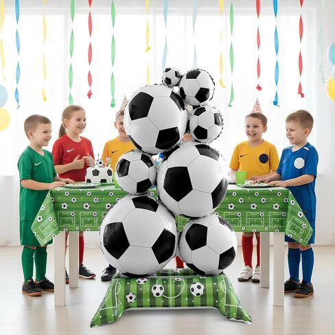 2PCS Giant Soccer Balloons, 59 Inch Standing Soccer Balloons Set for Party Decorations, Sports Theme Birthday, Game Day Celebration, Outdoor & Indoor Photo Backdrop in Saudi Arabia