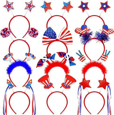 Blowata 4th of July Headband, Independence Day Parade Decoration Accessories and Supplies for Patriotic Parade Party Favor in Saudi Arabia