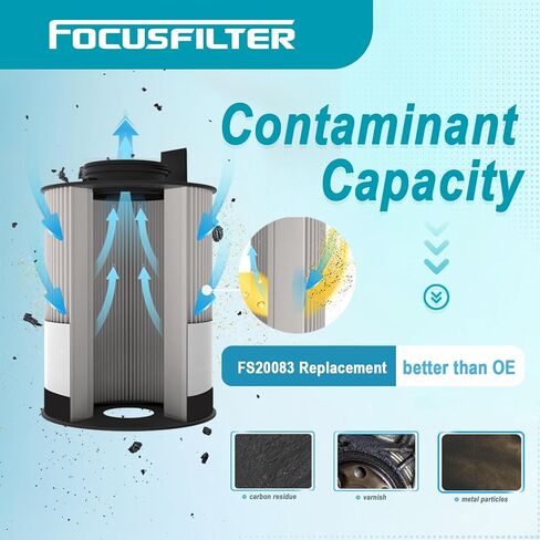 FOCUSFILTER FS20083 A0000905051 OEM Grade Fuel Water Separator Filter, Compatible with Freightliner Cascadia, fits Cummins ISX Detroit Diesel DD13 DD15 DD16 Engines Replace A48507 PF46145 L20083F in Saudi Arabia