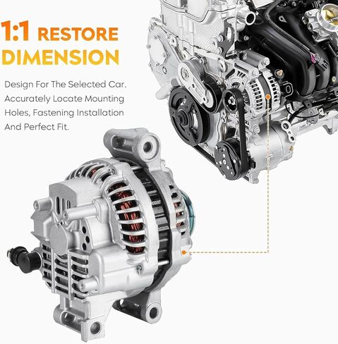 New Alternator fit for 2.3L 2.3 Mazda 6 2003 2004 2005 L4, 90Amp, 400-48048, A3TG0081, 13996, 13996N in Kuwait