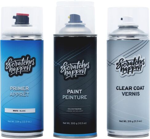 ScratchesHappen Exact-Match Spray Paint - Glacier White/Solid White (QAK) for Nissan - Preferred (Paint + Clear Coat + Primer) in Kuwait