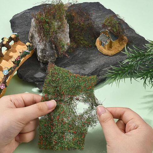 1 Box Miniature Realistic Vines Vegetation Model Resin Simulation Landscape Vines Artificial Flocking Mini Plants Garden Decor for Railway Layout Dioramas Fairy Garden Architecture Decoration in Kuwait
