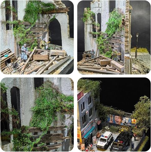 1 Box Miniature Realistic Vines Vegetation Model Resin Simulation Landscape Vines Artificial Flocking Mini Plants Garden Decor for Railway Layout Dioramas Fairy Garden Architecture Decoration in Kuwait