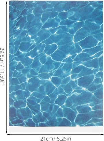 Toyvian Artificial Water Texture Sheet, 5Sheet Realistic Fake Water Surface Film for Diorama Supplies Miniature River Scenery Decals for Model Train Layout Sand Table in Kuwait
