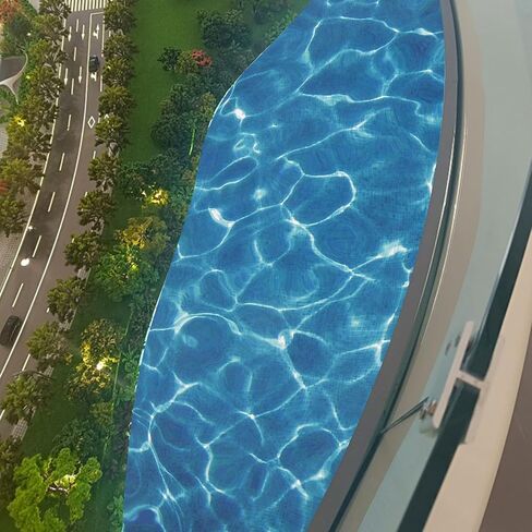 Toyvian Artificial Water Texture Sheet, 5Sheet Realistic Fake Water Surface Film for Diorama Supplies Miniature River Scenery Decals for Model Train Layout Sand Table in Kuwait