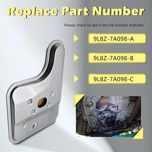 6F35 Automotive Trans Transmission Filter Kits Oil Pan Gasket L4 V6 2.5L 3.0L 3.5L Compatible with Ford Replacement for Mazda Escape Fusion Mkz Tribute Mariner Milan 09-12# 9L8Z-7A098-A in Kuwait