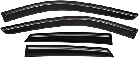 Lightronic Extra Durable Outside-Mount Auto Vent Window Visors, Fits 2018-2024 Audi Q5, UV Protection Rain Guards, Original Wind Deflectors, Smoke, 4-Pcs in Kuwait