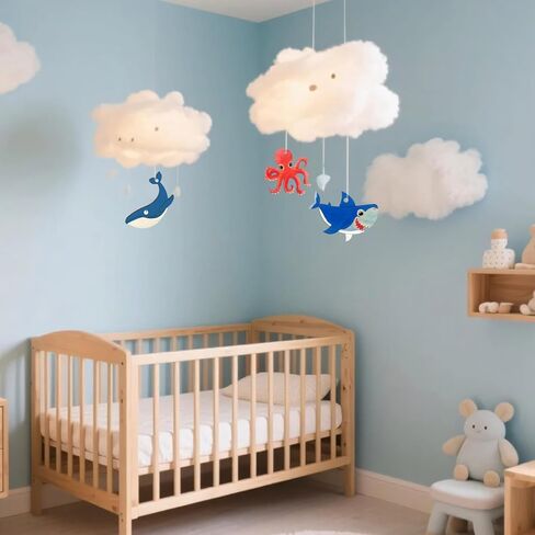 Wooden Sea Animal Ornaments to Paint, 48 PCS/6 Styles Unfinished Wood Cutouts with Bells Color Pens Color Paint Set - Under The Sea Crafts Kits for 3-8 Year Old Kids DIY Hanging Decor Party Favors in Saudi Arabia