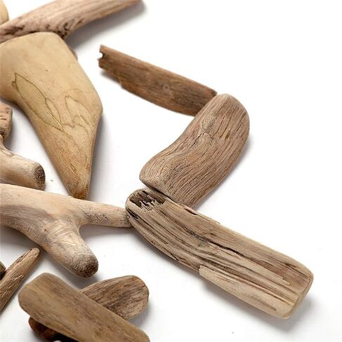20 Pcs Natural Driftwood Pieces Branch Slices Craft Sticks Beach Decor for for DIY, Craft Sticks, Craft Supplies in Kuwait
