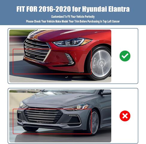 Front Bumper for Hyundai Elantra Sedan Limited/SE/Sport/Value Edition 2016-2020,for Hyundai Elantra Sedan Eco 2017-2020, for Elantra Sedan GL/L 2016-2018,Front Lip Glossy Black in Saudi Arabia