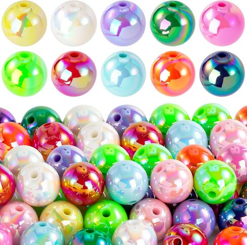 150pcs Large Hole Bead, 10 * 12mm Plastic Hair Beads for Braids, Barrel Kandi Bead Pony Beads for Bracelets DIY Crafts Jewelry Making Decoration - Mixed Color in Kuwait