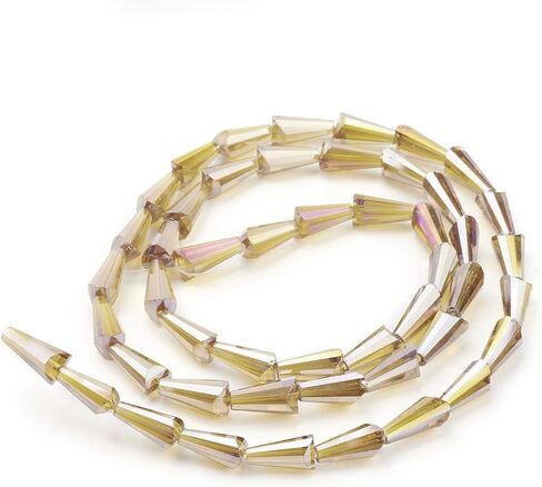 Pandahall 10 Strand Electroplate Glass Round Faceted Plated Beads for Jewelry Making (50pcs/Strand, Mixed Color) in Kuwait