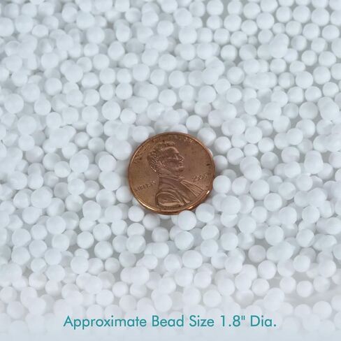 Fairfield Poly-Fil Poly Beads, Premium Polystyrene Stuffing Beads, Stuffing for Stuffed Animals, Ideal for Floam and Slime, Bean Bag Filler, White, 2.8-Ounce Bag in Saudi Arabia