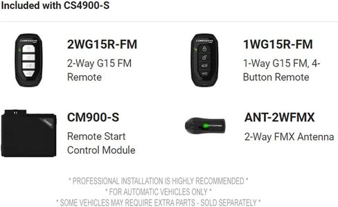 Compustar CS4900-S (4900S) 2-Way Remote Start and Keyless Entry System with 3000-ft Range (Renewed) in Kuwait