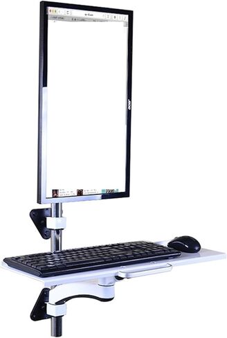 Wall-Mounted Bracket with Keyboard Tray, Standing Office Monitor, Industrial Computer Style WS08A in Kuwait