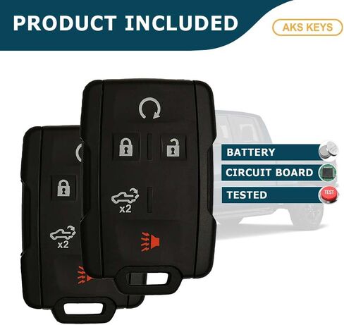 Replacement for Chevrolet GMC Key Fob 5 Buttons That Use FCC M3N-32337200 and Part Number 84209236 / 84312372 Compatible with 2019 - 2022 Silverado Sierra in Saudi Arabia