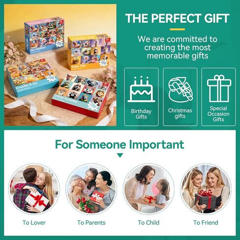 4-Pack 100 Piece Puzzles for Kids, Animal & Food Theme Large Piece Puzzles for Elderly, Dementia & Alzheimer’s Activities for Adults and Kids Ages 6-10, 15 x 10.2 in in Saudi Arabia