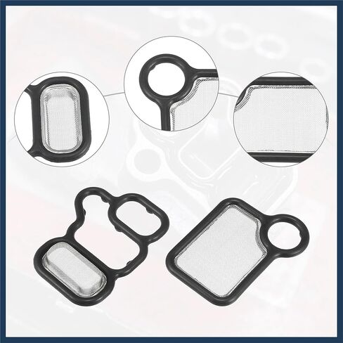 VTEC Solenoid Gasket Spool Valve Filter Screen Fit for Honda CRV with O-Ring - Pack of 3 Black Stylish Design in Kuwait