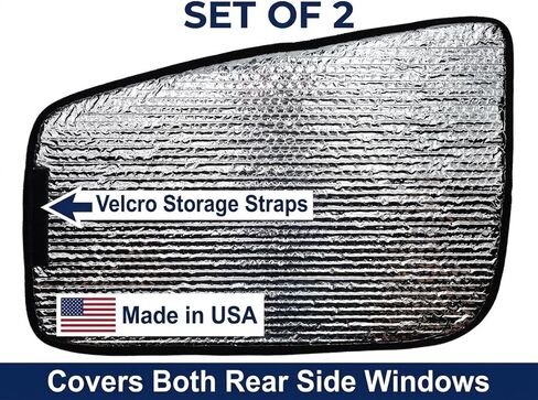 Custom Fit Rear Seat Side Window Sunshade for 2019-2025 Toyota RAV4 – Set of 2 | Reflective UV Heat Shield | Real Aluminum Foil in Kuwait