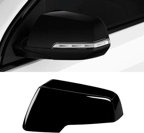 Moonlinks Compatible with Chevy Traverse 2018-2024 GMC Acadia 2020-2023 Side Mirror Cover Replacement, Glossy Black Left Driver & Right Passenger Side Clip-on Mirror Cap With Turn Signal Light in Saudi Arabia