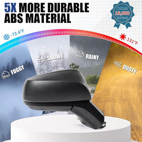 Passenger Right 3Pins Side Mirror Assembly Replace for Toyota RAV4 2019 2020 2021 2022 2023 2024, Non-Heated, Manual Folding, Power Adjustable, Replace 8791042E31, Black in Kuwait