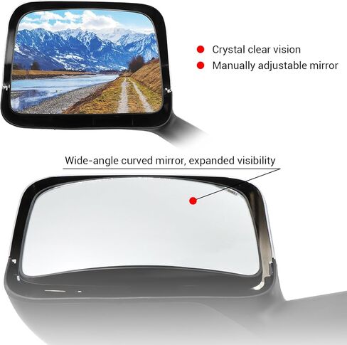Chrome Hood Mirrors Assembly Fit for 2018+ International Lt 625, Driver & Passenger Side in Saudi Arabia