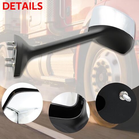 Chrome Hood Mirrors Assembly Fit for 2018+ International Lt 625, Driver & Passenger Side in Saudi Arabia
