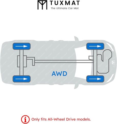 TuxMat - for Lexus is AWD 2014-2026 Models - Custom Car Mats - Maximum Coverage, All Weather, Laser Measured - This Full Set Includes 1st and 2nd Rows in Saudi Arabia