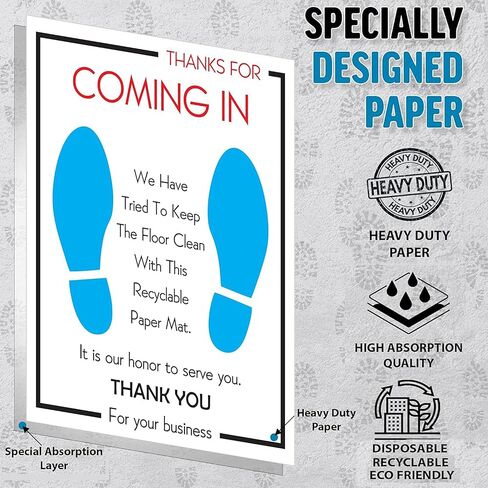 Heavy Duty Paper Floor Mats - Disposable Floor Mats - Car Floor Covers - Paper Mats for Car Detailing - Carpet Protector in Kuwait