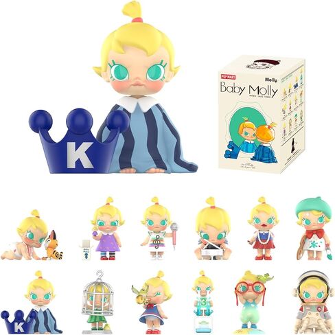 POP MART Baby Molly When I was Three！Series Figures, Baby Molly Blind Box Figures, Random Design Action Figures Collectible Toys Home Decorations, Holiday Birthday Gifts for Girls and Boys, Single Box in Saudi Arabia