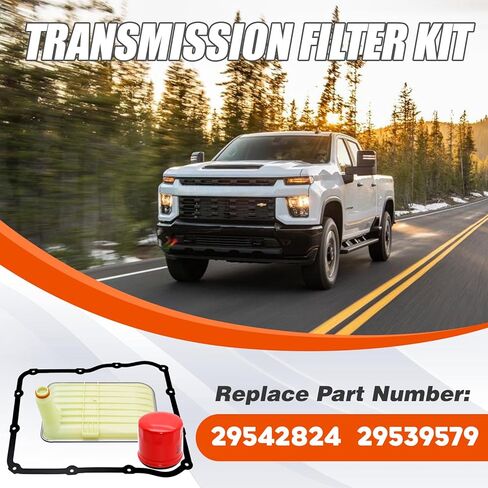 Transmission Filter Kit Fits Chevy Silverado 2500HD 3500HD 2010-2019, GMC Sierra 2500HD 3500HD 2010-2019,Fit for Allison 1000 2000 Series (Deep Pan) Replaces 29542824 29539579 in Kuwait