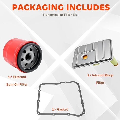 Transmission Filter Kit Fits Chevy Silverado 2500HD 3500HD 2010-2019, GMC Sierra 2500HD 3500HD 2010-2019,Fit for Allison 1000 2000 Series (Deep Pan) Replaces 29542824 29539579 in Kuwait