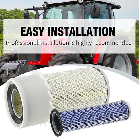 Anxingo 1043327M91 Inner and Outer Air Filter Set, Replacement for Massey Ferguson Tractor 20C 230 235 245, Replaces 3438717M1 1024947M91 1043326M91 1088215M91 3438718M1 70243163 in Kuwait