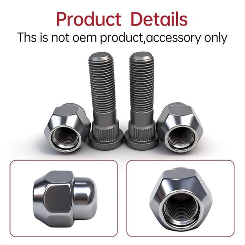 2 Pack M12x1.25 Wheel Lug Nut 611-114 + Wheel Studs Set Compatible with Nissan Altima Xterra Frontier Maxima Murano Pathfinder Rogue Sentra, Infiniti M35 M45 G20 I30 Q45 Replace 40224ZN50A 610-404 in Saudi Arabia